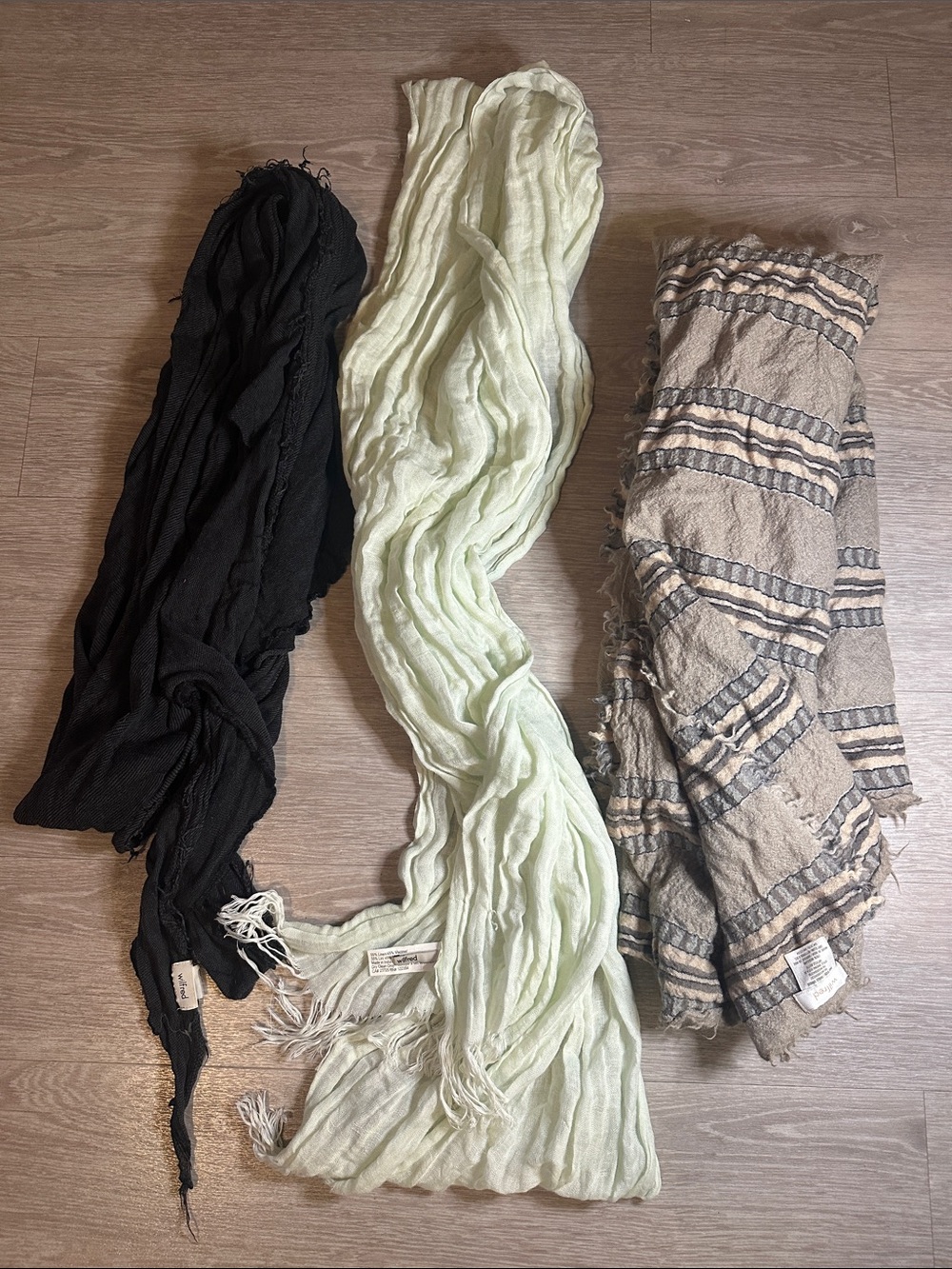 Aritzia Wilfred Scarves - Set of 3. Preowned.